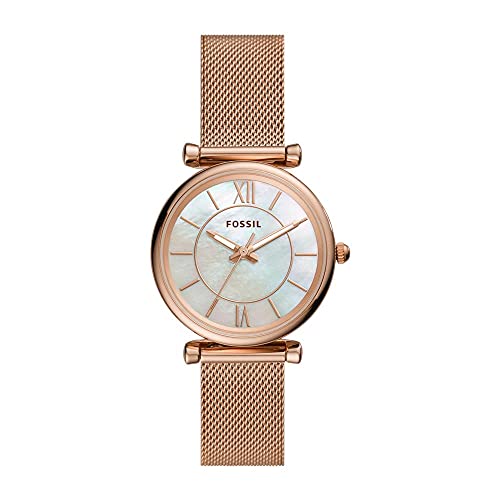 Fossil Women s Analogue Quartz Watch Rose Gold Copper With