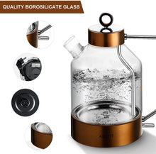 Load image into Gallery viewer, Electric Copper Kettle | Ascot | Glass Kettle 
