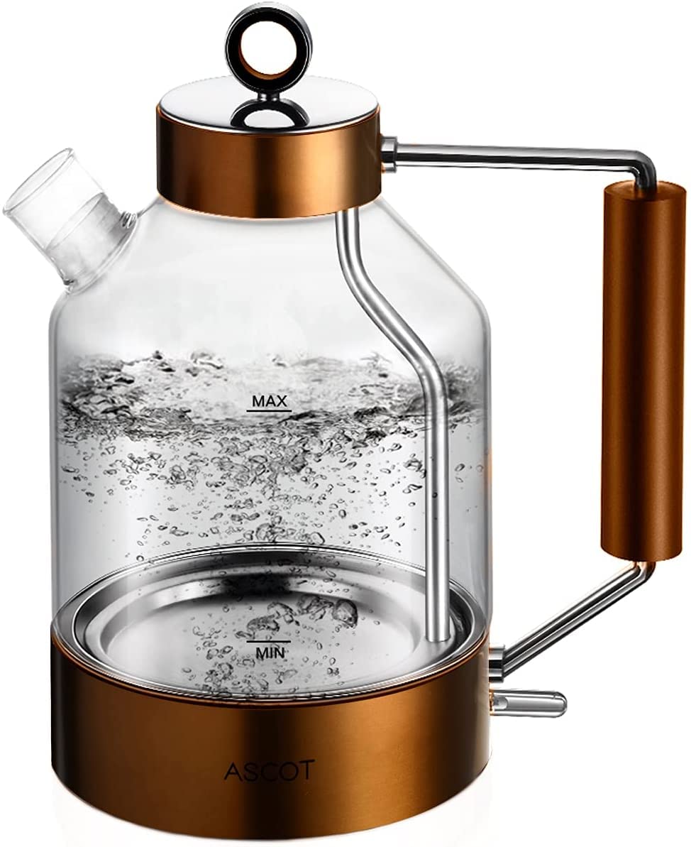 Ascot | Copper Electric Kettle | 1.5L | 2200W | Glass