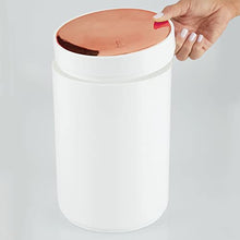 Load image into Gallery viewer, Copper &amp; White Swing Lid Bathroom Bin 
