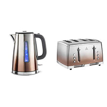Load image into Gallery viewer, Copper Sunset | Polished Eclipse Ombre Toaster &amp; Kettle Set | Russell Hobbs
