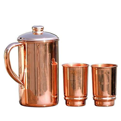 Pure Copper Water Jug With 2 Copper Tumbler | Ayurvedic Health Benefits