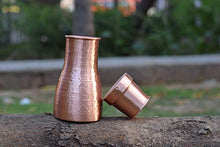 Load image into Gallery viewer, Copper Water Pitcher Carafe | Hammered Finish 
