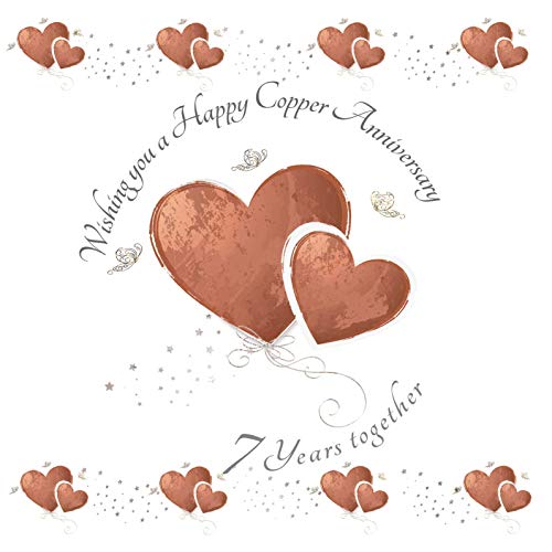 Copper Anniversary Greeting Card | 7 Years | Rush Design
