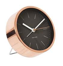 Load image into Gallery viewer, Minimal Alarm Clock | Black &amp; Copper | Karlsson 
