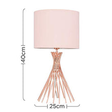 Load image into Gallery viewer, Table Lamp | Copper &amp; Pink 
