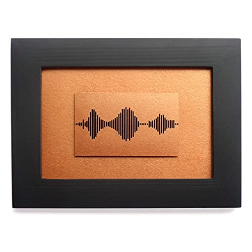 I Love You Soundwave Art | Bronze Or Copper | Gift Idea  | 3.5 x 5 inch