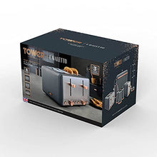 Load image into Gallery viewer, Tower | 4 Slice Toaster | Grey &amp; Copper Rose Gold 
