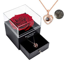 Load image into Gallery viewer, Rose Gold, Copper Necklace | Jewellery Gift Box | Handmade Real Rose | Gift
