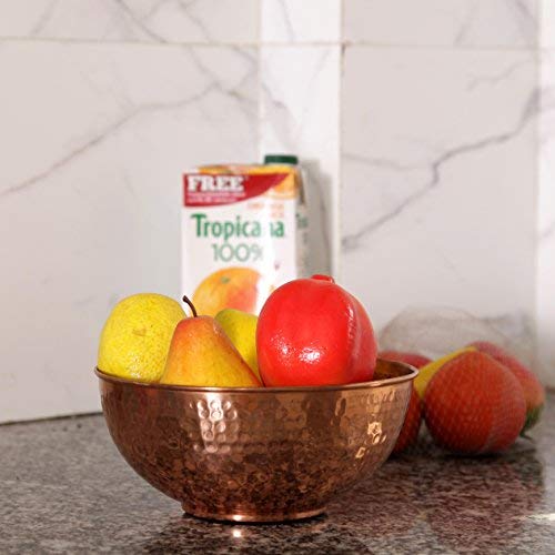99.9% Pure Copper Mixing Bowl for Salad, Egg Beating, Decorative & Kitchen  Serving Purposes