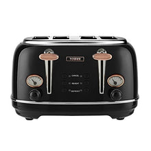 Load image into Gallery viewer, Tower Toaster | Copper &amp; Black 
