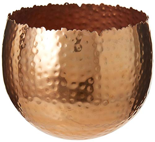 Hammered Copper Metal Planter 