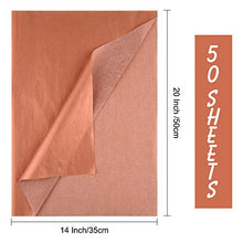 Load image into Gallery viewer, 50 Sheets Of Copper Rose Gold Tissue Paper | Wrapping Paper 
