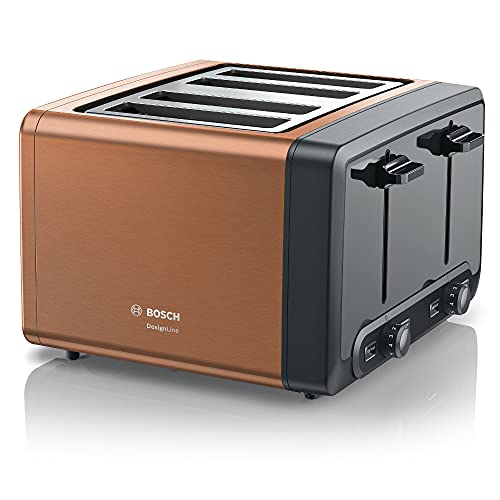 Bosch | DesignLine Plus | Stainless Steel 4 Slot Toaster | Copper | (TAT4P449GB)