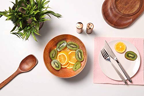 99.9% Pure Copper Mixing Bowl for Salad, Egg Beating, Decorative & Kitchen  Serving Purposes