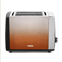 Load image into Gallery viewer, Tower | Infinity Ombré | Copper | 2 Slice Toaster | 900W
