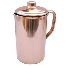 Load image into Gallery viewer, Pure Copper Water Jug | Pitcher | 1.5 Lt Capacity | With Complimentary Copper Tumbler | Ayurveda Health Benefit | HealthGoodsEU
