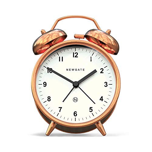 NEWGATE ® | Copper Bedside Alarm Clock | Charlie Bell Echo Alarm 