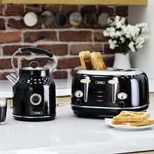 Load image into Gallery viewer, Tower | 4 Slice Toaster | Black &amp; Copper Rose- Gold 
