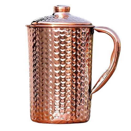 Pure Copper Water Jug | Copper Pitcher | Hammered Finish 