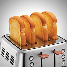 Load image into Gallery viewer, Silver &amp; Copper 4 Slice Toaster 
