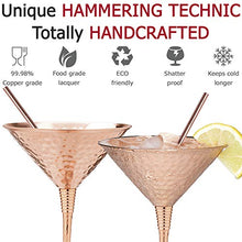 Load image into Gallery viewer, Handcrafted Copper Martini Glasses 
