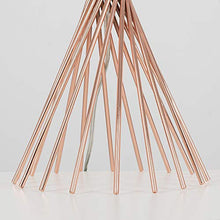 Load image into Gallery viewer, Copper Table Lamp With Pink Shade
