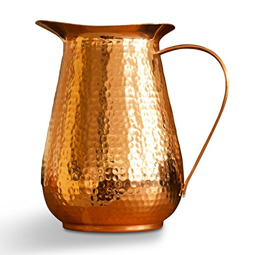 Copper Pitcher | Jug | Extra Large 68 oz | 100% Copper | Handmade | Kosdeg