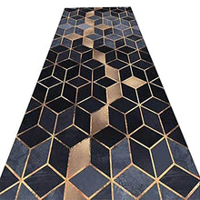 Load image into Gallery viewer, Runners Rugs | Copper &amp; Black | Geometric Design | Machine Washable | Anti-Slip 
