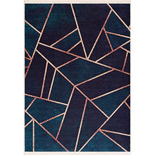 Load image into Gallery viewer, Geometric Copper &amp; Navy Rug | 120 x 170cm | Modern Rug
