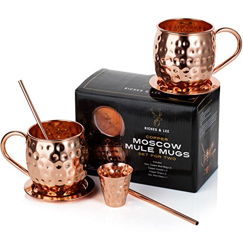 Copper Moscow Mule Mugs | Set Of 2 | Gift Box 