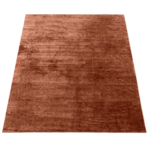 Fluffy Living Room Rug | Short Pile |  Soft | Copper | 80x150 cm