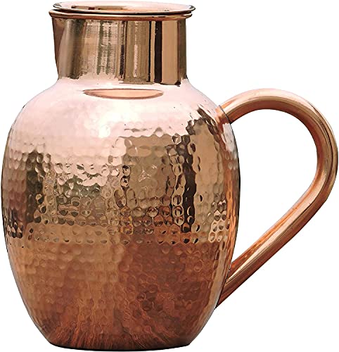 Pure Copper Water Jug | Hammered Finish | 1.5L