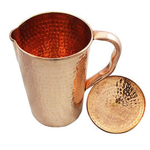 Load image into Gallery viewer, Hammered Copper Water Jug 100% Copper 
