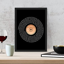 Load image into Gallery viewer, Song Lyric Art Print | Black &amp; Copper | Wedding Anniversary Gift 
