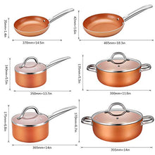 Load image into Gallery viewer, CUSIBOX Cookware Set Pan &amp; Pot Set 6 Piece , Stock Pot, Saute Pan, Saucepan,Glass Lid | Induction | Nonstick
