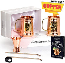 Load image into Gallery viewer, 100% Pure Copper Moscow Mule Mugs | Cups
