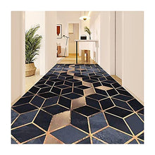 Load image into Gallery viewer, Geometric Copper &amp; Black Runner | Rug 
