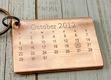 Load image into Gallery viewer, Recycled Copper Key Ring | Copper Wedding Anniversary Gift 
