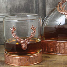 Load image into Gallery viewer, English Pewter Company Copper Stag Head Whisky Glass Tumbler with Pewter Base [STAG200]
