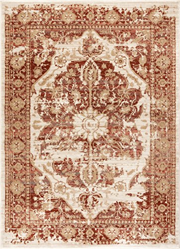 Distressed Oriental Rug | Copper Medallion | 240 x 320 cm 