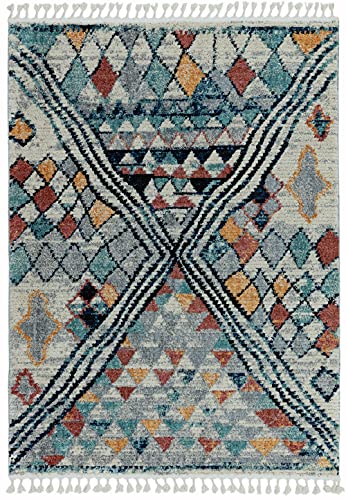 Traditional Nomadic Moroccan Tribal Berber Style Fringed Soft Rug | Copper | 160x230cm 
